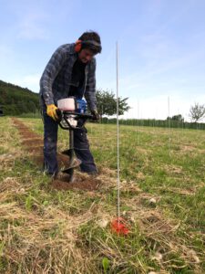 Haibach Matthias Dilger beim Bohren